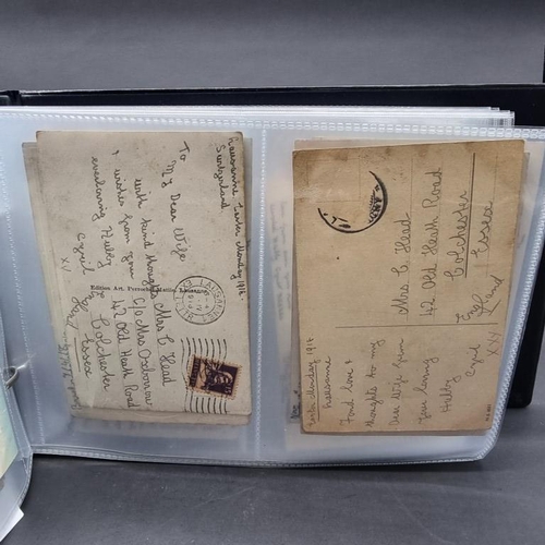 274 - WORLD WAR I: INTERNEE CORRESPONDENCE: modern album containing approx 50+ postcards from a British in... 