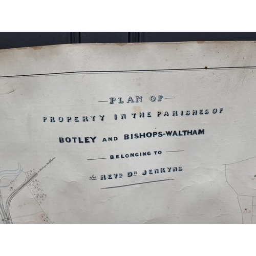 280 - MANUSCRIPT MAP: 'Plan of Property in the Parishes of Botley and Bishops-Waltham belonging to th... 