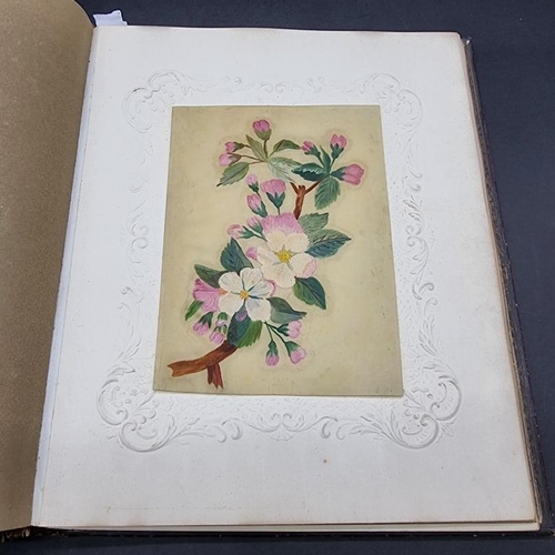 282 - SCRAP ALBUMS: group of 3 19thc albums containing prints, manuscript and watercolours, some cont... 