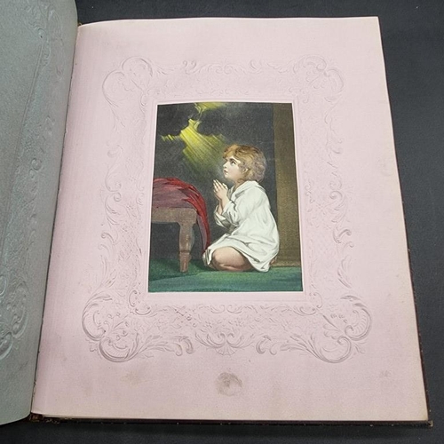 282 - SCRAP ALBUMS: group of 3 19thc albums containing prints, manuscript and watercolours, some cont... 