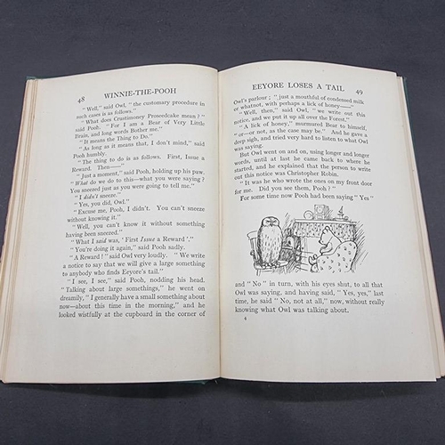 314 - MILNE (A A): 'Winnie The Pooh': FIRST EDITION, London, Methuen, 1926: publishers green cloth gilt, s... 