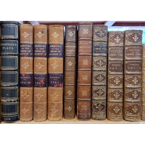 315 - BINDINGS: WALPOLE (Horace): 'Memoirs of the Reign of King George II': London, Henry Colburn, 1847: 3... 