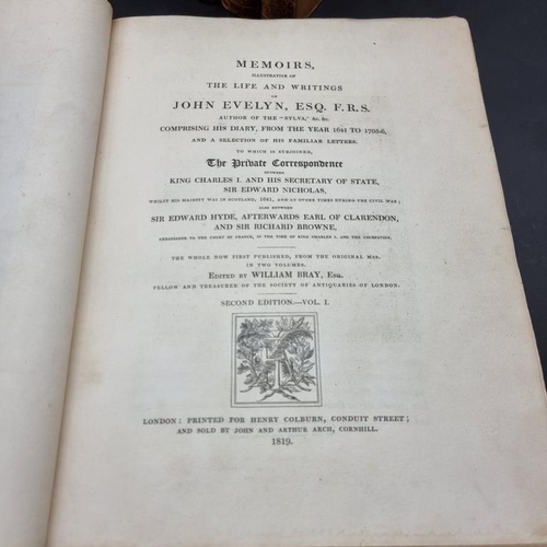 317 - JOHN EVELYN: 'Memoirs, illustrative of the life and writings of John Evelyn, Esq..': London, pr... 