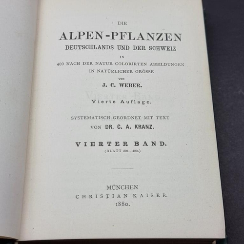 323 - ALPINE PLANTS: WEBER (J C): 'Die Alpen-Pflanzen Deutschlands und der Schweiz..': Munchen, Christian ... 