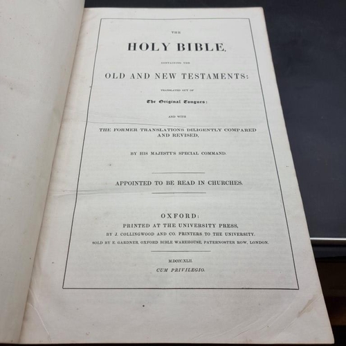 377 - BIBLE: 'The Holy Bible containing the Old and New Testaments..': Oxford, University Press, 1842... 