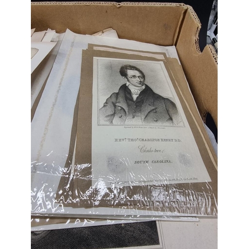 428 - PRINTS & ENGRAVINGS: a large quantity in one box. (Qty)