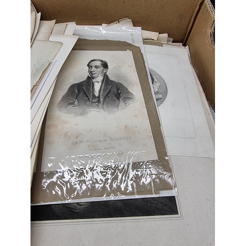 428 - PRINTS & ENGRAVINGS: a large quantity in one box. (Qty)