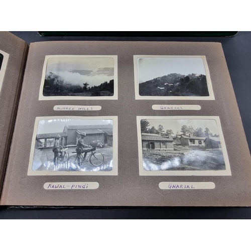 433 - PAKISTAN: small format snapshot album, British military in Kohat, Quetta, etc., circa 1920, app... 