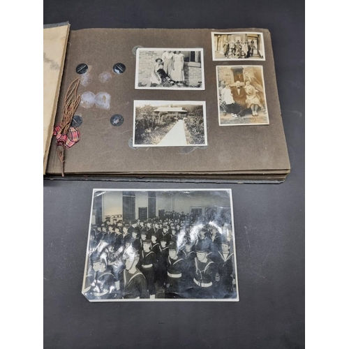 436 - PHOTOGRAPHS/POSTCARDS: mixed quantity in box, some in album, much loose, including several cabi... 