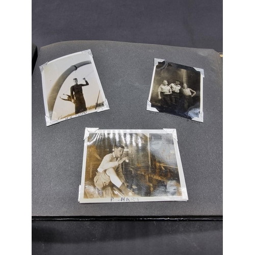 436 - PHOTOGRAPHS/POSTCARDS: mixed quantity in box, some in album, much loose, including several cabi... 