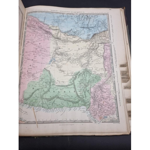 488 - ATLAS: a defective copy of Stanford's 'The Family Atlas', 1863: some maps removed including all cele... 