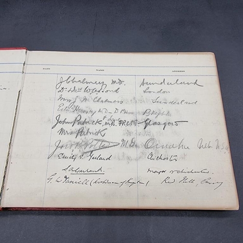 495 - SHIPPAM'S OF CHICHESTER: Visitors Book, with manuscript entries covering period 1913-24: columnised ... 