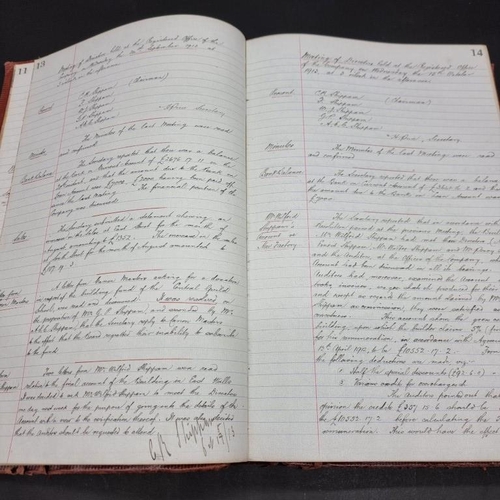 495 - SHIPPAM'S OF CHICHESTER: Visitors Book, with manuscript entries covering period 1913-24: columnised ... 