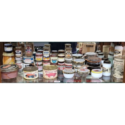 499 - SHIPPAM'S OF CHICHESTER: a collection of unused manufacturer's product samples, jars and cans with c... 