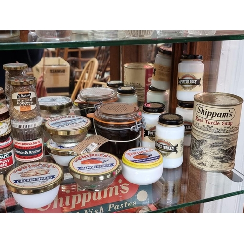 499 - SHIPPAM'S OF CHICHESTER: a collection of unused manufacturer's product samples, jars and cans with c... 