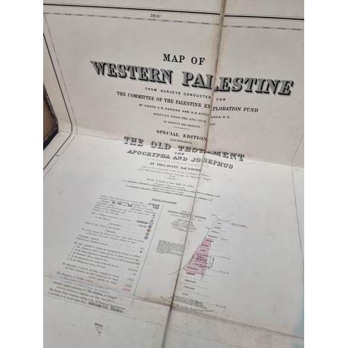 508 - PALESTINE: C R CONDER & H H KITCHENER: 'Map of Western Palestine from Surveys Conducted for the ... 