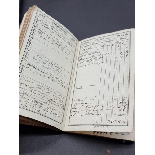 512 - POCKET DIARIES/ALMANACS, 1849-1863: a group of 14, relating to daily life and business activities of... 