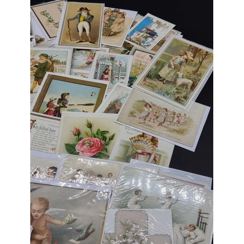 514 - VICTORIAN CHRISTMAS CARDS: a large collection of approx 135 examples, 19thc chromolithographic ... 