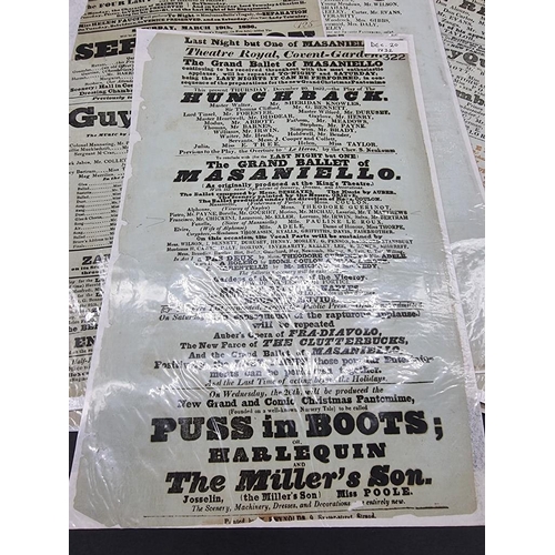 522 - GEORGIAN THEATRE BILLS: a collection of 29 theatrical broadsides, largely for performances at Theatr... 