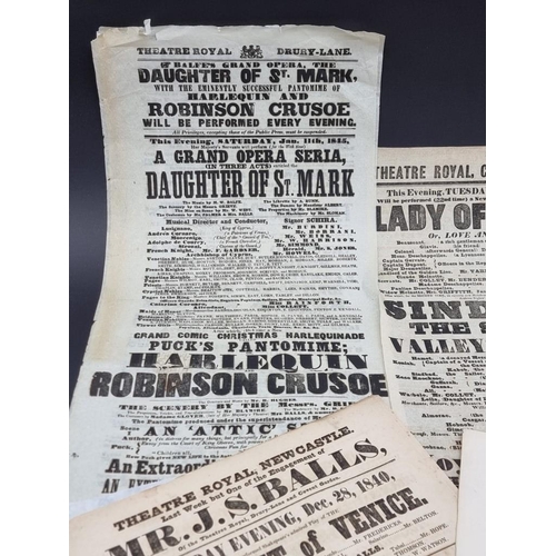 524 - PANTOMIME BROADSIDE/PROGRAMMES: a collection of 16, various theatres, 1818-86. (16)