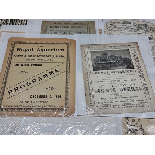 527 - EPHEMERA: ENTERTAINMENT & GAMES, assorted programmes, posters, etc., mostly 19thc. (Approx ... 