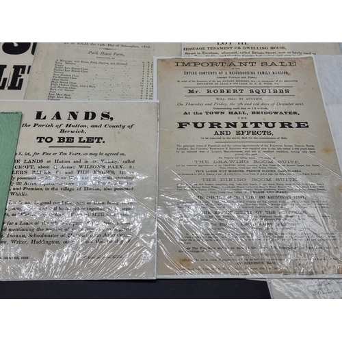 529 - AUCTION & SALES PARTICULARS: a collection of 19, some with printed maps, variable size and condi... 