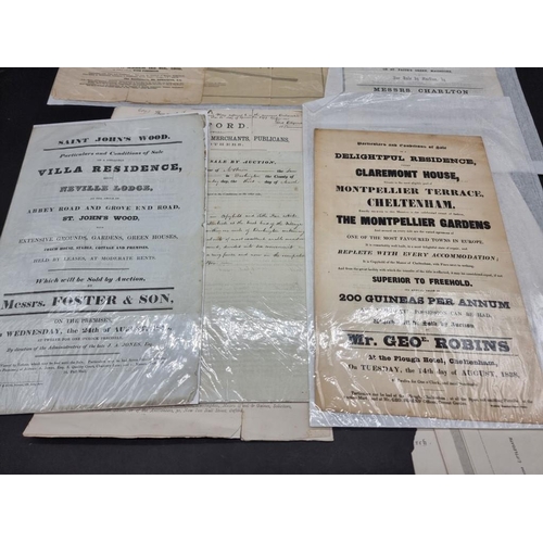 529 - AUCTION & SALES PARTICULARS: a collection of 19, some with printed maps, variable size and condi... 