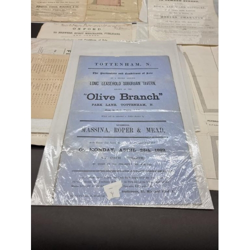 529 - AUCTION & SALES PARTICULARS: a collection of 19, some with printed maps, variable size and condi... 