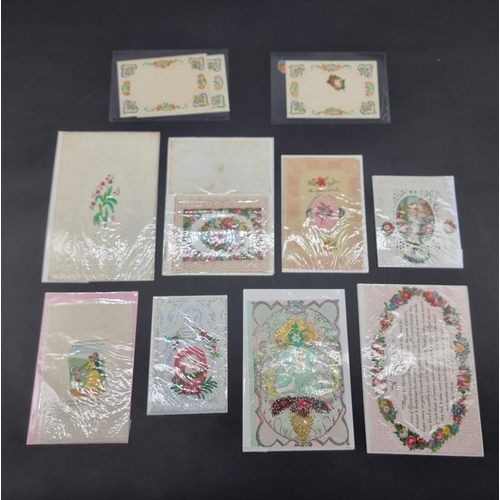 540 - VALENTINES: a collection of 36 early valentines, to include fine paper-lace examples, various s... 