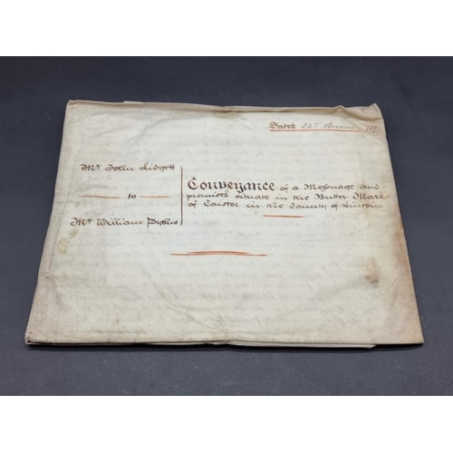 545 - VELLUM DOCUMENTS: a large collection of approx 100 manuscript documents on vellum, mostly 17th-... 