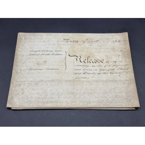 545 - VELLUM DOCUMENTS: a large collection of approx 100 manuscript documents on vellum, mostly 17th-... 