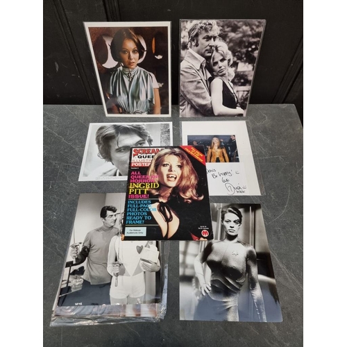 549 - ENTERTAINMENT: quantity in box, to include film stills and celebrity photographs (a few signed)... 