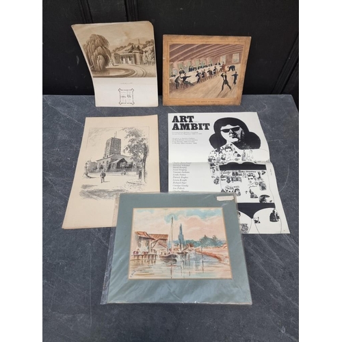 550 - MISCELLANEOUS EPHEMERA: a large quantity in box, to include ballad sheets, 19th century and lat... 