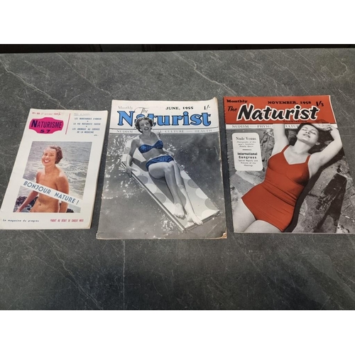 554 - NATURISM/EROTICA: collection of approx 50 magazines and books, 1950s to modern, various sizes a... 