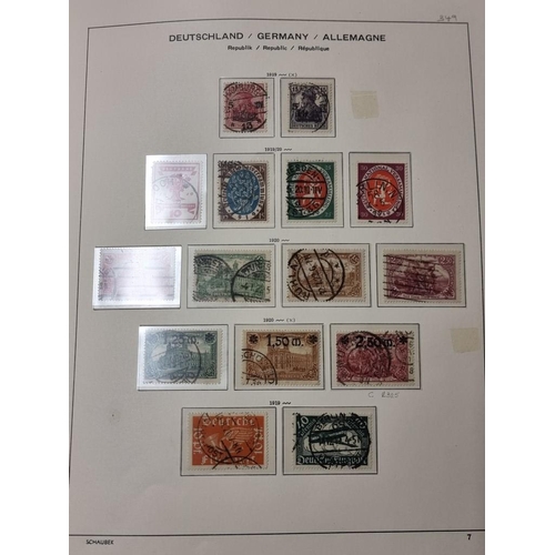 555 - STAMP COLLECTION: GERMANY: a comprehensive and neatly arranged collection of German stamps and posta... 