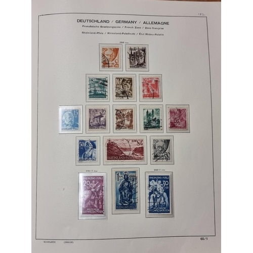 555 - STAMP COLLECTION: GERMANY: a comprehensive and neatly arranged collection of German stamps and posta... 