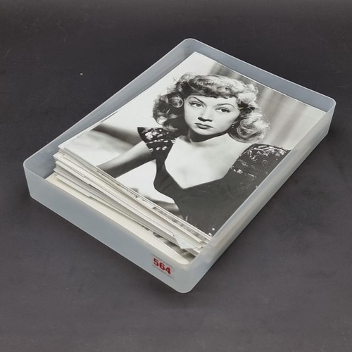 564 - FILM STARS: collection of approx 45 reproduction b&w photographs, film stars c.1940s-70s, e... 