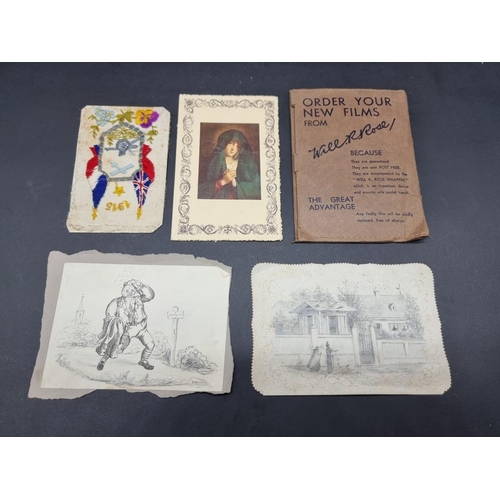 568 - MISCELLANEOUS EPHEMERA: small quantity in tray, to include a few 18th-early 19thc manuscript do... 