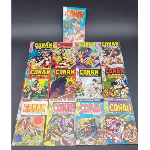 572 - CONAN THE BARBARIAN POCKET BOOK: numbers 1-13, Marvel Digest Series, 1980, VG with minor wear, ... 