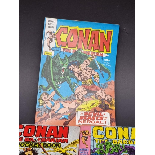 572 - CONAN THE BARBARIAN POCKET BOOK: numbers 1-13, Marvel Digest Series, 1980, VG with minor wear, ... 