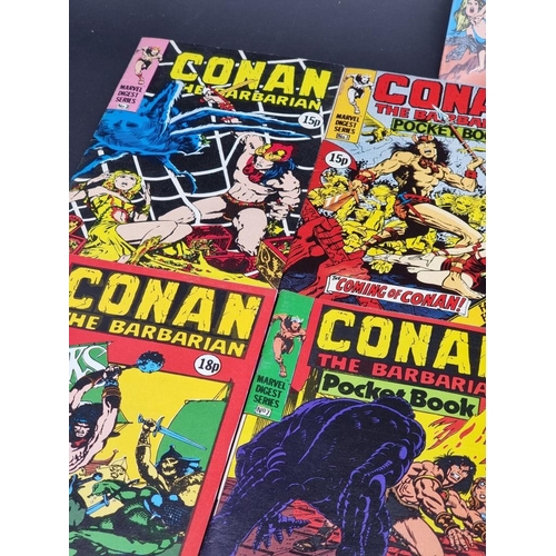 572 - CONAN THE BARBARIAN POCKET BOOK: numbers 1-13, Marvel Digest Series, 1980, VG with minor wear, ... 