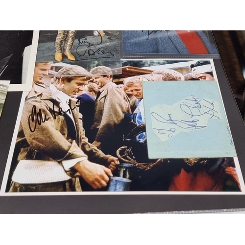 589 - AUTOGRAPHS: a similar lot, to include Judi Dench, Michael Palin, Sir Michael Parkinson and othe... 