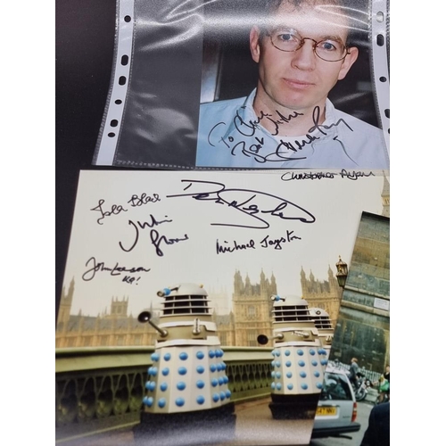 589 - AUTOGRAPHS: a similar lot, to include Judi Dench, Michael Palin, Sir Michael Parkinson and othe... 