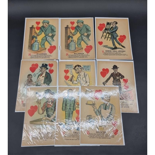 607 - VINEGAR VALENTINES: collection of 22 American examples, 1920s period, most approx 26 x 18cm. (22)... 