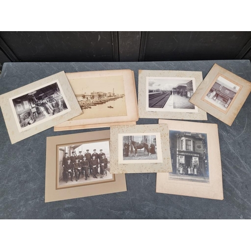 620 - CORNWALL: RAILWAYS: albumen print photograph of signalman in box at unidentified Cornish station by ... 