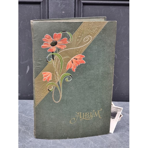 624 - POSTCARD ALBUM: large format album full, with others loosely inserted: to include WWI period mi... 