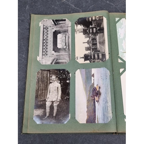 624 - POSTCARD ALBUM: large format album full, with others loosely inserted: to include WWI period mi... 