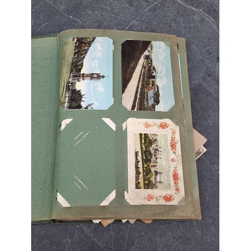 624 - POSTCARD ALBUM: large format album full, with others loosely inserted: to include WWI period mi... 