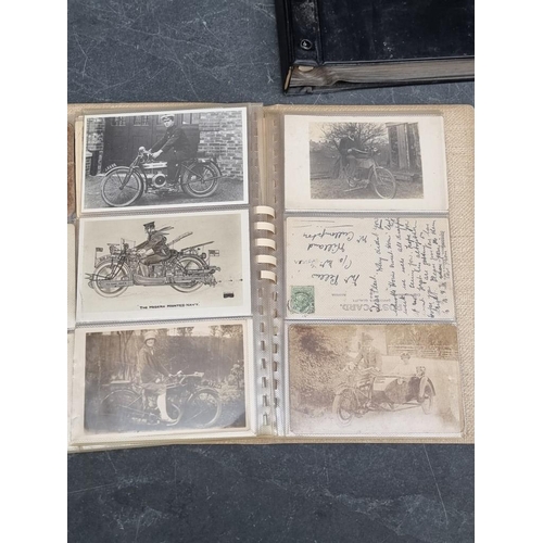 625 - POSTCARDS: TRANSPORT: a collection housed in 3 albums, comprising railways (cross-period, many ... 