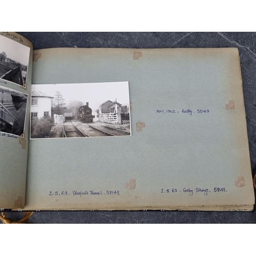 626 - RAILWAYS: an album containing numerous snapshots of railways, 1960s period, including last train on ... 